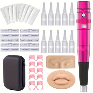 Permanent Makeup Pen Eyebrow Pen Tattoo Rotary Machine 10PCS Needles For EyebrowsEyeliners Lips And Small-Tattoo