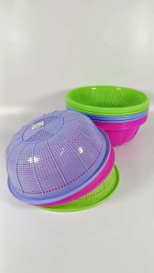 ตะกร้าล้างผัก ตะกร้ากลม ตะเแกรงกลมพลาสติก ตะกร้าพลาสติกกลม มี3ขนาด กว้าง 362920 cm คละสี พลาสติก