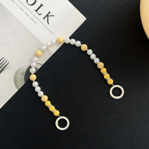 Portable Short Mobile Phone Lanyard Hand Chain Beads Handheld Bag Carrier Anti-Loss Anti-Fall Convenient Carry Acrylic Material