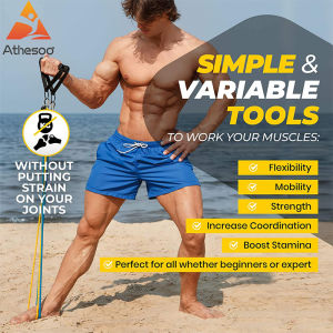 11pcs/Set Gym Latex Tube Resistance Bands Pilates Yoga Fitness Exercise Pull Rope Rubber Home Equipment阻力带拉力绳
