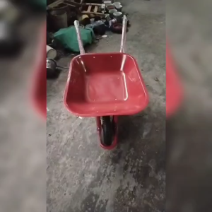 WANLY Gerobak Pasir Dorong TERPASANG Sorong Set Bak Merah Ban Hitam Siap Pakai untuk Bangunan Kebun dan Angkut Material Full Terpasang Stabil Nyaman