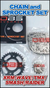 HONDA XRM/WAVE/TMX SUZUKI SMASH/RAIDER CHAIN & SPROCKET SET MOTORCYCLE ACCESSORIES AND PARTS