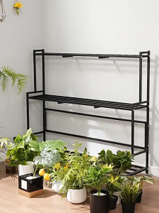 ORDNEVO Heavy-Duty Iron Rust-Resistant Multi-Tier Balcony Garden Stand Outdoor Flower Pot Organizer Rack for Plantito