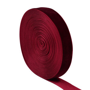 5-10yards/lot Wine Red Single Face Velvet Ribbon For Handmade Gift Bouquet Wrapping Supplies DIY Christmas Home Party Decoration