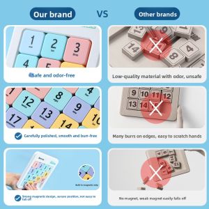 MONLEYTA | Digital Magnetic Sudoku Puzzle Game For Children Educational Brain Teaser Toy Slide And Click Three Kingdoms Version