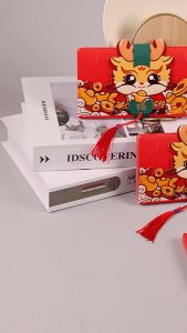 ซองแดงตรุษจีนพับได้ ซองอั่งเปา แบบพับได้ ซองใส่เงิน 6ช่อง ลายมงคล งานแต่งงาน ตรุษจีน ปีใหม่