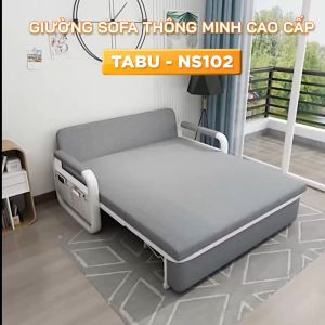 Giường Sofa nỉ gấp gọn thành ghế đa năng thông minh có ngăn chứa đồ tiết kiệm không gian - Tabu Official