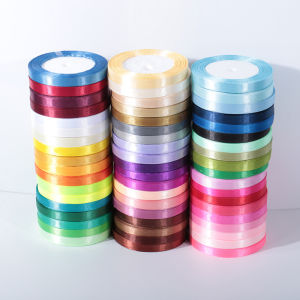 25yards/roll 10mm Satin Ribbon Hanmade DIY Bow Craft Decor Wedding Party Decoration Gift Wrapping Scrapbooking Supplies Tape 1cm