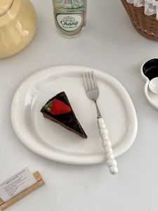 Hoa Hậu Sugar Phong Cách Pháp Đĩa Ăn Gốm Insne2> Salad Hoa Quả Hình Dạng Không Đều Tây Ăn Sáng Đĩa Dụng Cụ Ăn