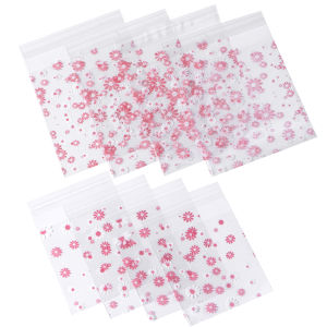 100pcs Plastic Packing Bags Daisy Flower Self-Adhesive Bags for Biscuits Candy Cookies Jewelry Gift Packaging