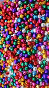 Petpsycho | [บรรจุ 20 ชิ้น] กระดิ่งจิ๋ว 10 mm. คละสี หลากสีสดใส ห่วงกลม 10 mm. ห่วงเปล่า จี้ห้อยคอแมว เบา สร้อยคอสุนัข พวงกุญแจ