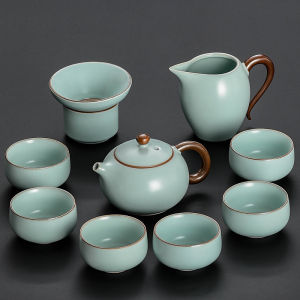 SHANGYANFANG | Ceramic Ruyao Tea Set Home Use
