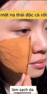 Mặt Nạ Sủi Bọt Cà Rốt Ginbi Hộp 12 gói-Làm sạch trắng da