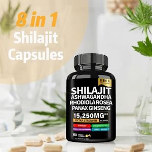 อาหารเสริม Shilajit หิมาลัยบริสุทธิ์ที่มีส่วนผสมสุดยอด 7+ ชนิด ศักยภาพพิเศษ ศักยภาพสูง 60 แคปซูล/blt