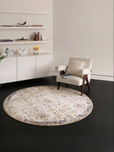 SAIBOSI | Waterproof Non Adhesive Washable Circular Rug