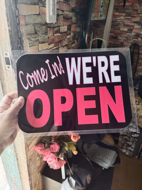 Signage Were Come In were open signage laminated(1 side A4 laminated) | Lazada PH
