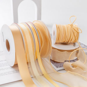JIUXIACAIDAI | Champagne Gold Ribbon Gift Decoration