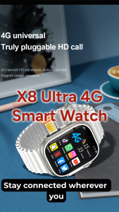 4G Ultra Play Store Lte Wifi GPS NFC Was App G0oogle Faceb00ok T1kto0k Yo0utube Camera Waterproof IP67 Health Heart Rate Phone Smart Watch