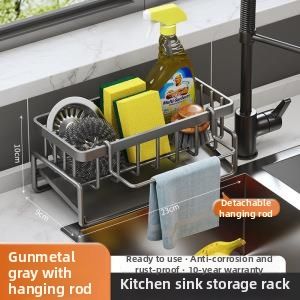 MEISITEKEKE | Stainless Steel Sponge Drying Organizer Sink Rack