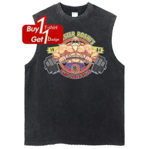 เสื้อผ้าผู้ชายเสื้อแขนกุด Dragon Ball Anime ฤดูร้อน Y2k Casual Vintage ล้าง Tank Top Streetwear กราฟิก Harajuku เสื้อกั๊ก