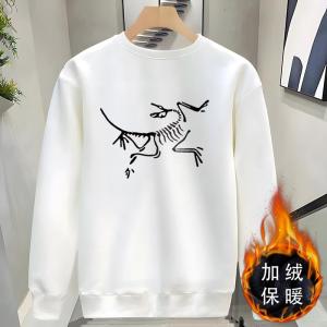 ฤดูใบไม้ผลิฤดูใบไม้ร่วงผู้ชายเสื้อสเวตเตอร์คลุมด้วยผ้าลําลองแฟชั่นพิมพ์แขนยาวผ้าฝ้ายผสมโพลีเอสเตอร์เสื้อยืดสําหรับวัยรุ่น