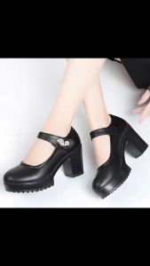 Women Comfortable Soft Leather casual high heel shoes