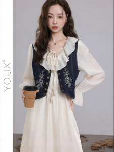 YOUXIANG | Bộ Đầm Nữ Thanh Lịch Phong Cách Retro