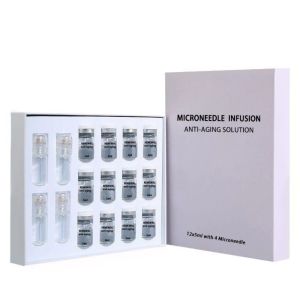 Micro Infusion Face Kit - 24K Gold Microneedle Roller & Serum for Anti-Aging Firming & Deep Hydration - 3 Months Supply
