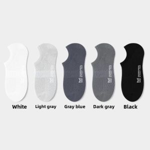 miiow | Mens Summer Thin Breathable Mesh Socks Anti-Odor Absorbent Cotton Boat Socks Pure Color MiiOW Cat Man Socks Comfortable Short Socks