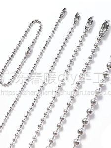 Authentic 304 Stainless Steel Ball Bead Chain Tag Chain Key Chain Advertising Lanyard Ball Chain DIY Handmade