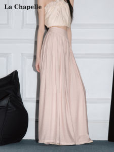 La Chapelle | Pink Flowy Wide-leg Culottes Slim-fit High-waisted