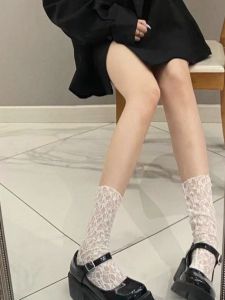 Sweet Lace Mesh Stockings French Vintage Hollow out Japanese Style Short Socks Womens Leggings Soft Lolita Short Socks
