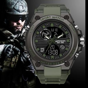 SANDA Top Luxury Watches Men Military Army Mens Watch Waterproof Sport Wristwatch Dual Display Male Relogio Masculino
