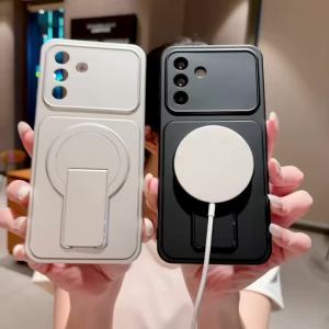 Sunward | For Magsafe Fold Holder Magnetic Case For Samsung Galaxy Note 20 Ultra A57 A37 A17 A55 A35 A36 A56 A07 A16 A25 A54 A34 A26 Cover