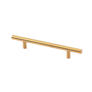 Modern Brushed Gold Cabinet Handles Stainless Steel Round Bar Drawer Pulls Minimalist Kitchen Cupboard Door Knobs Solid Handle