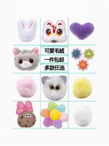 Crocs Furry Monster Cartoon Shoe Ornament Hole Shoes Stuffed Fleece-lined Fit Carluo Chi Shoe Ornament Accessories Ornaments