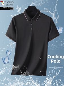TUCANO | Cool Feeling Ice Silk Business Father Short Sleeve Polo Shirt