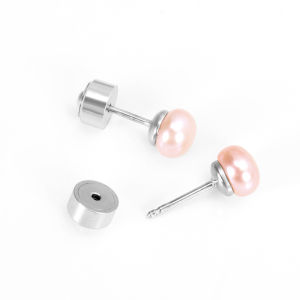 LUXUSTEEL Round Imitation Pearl Stud Earring Fashion Jewelry Brinco Stainless Steel Pendientes Earring Women Men Wholesale Party