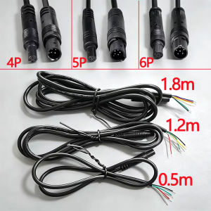 4Pin 5Pin 6Pin Jack Male Female Plug Car DVR Camera Extension DIY Cable Cord Power Wire Length 0.5m 1.2m 1.8m