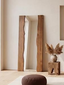 Full Body Vintage Walnut Finish Dressing Mirror