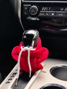 Hood-shaped Car Gear Shift Dust Cover Fashion Car Gear Knob Cover Interior Decoration Supplies Holiday Gifts