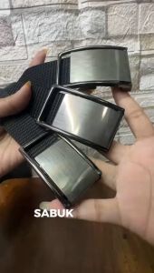 Sabuk Ikat Pinggang Pria dan Wanita Dewasa Polos Hitam Katun Kanvas Kepala Stainless Formal Basic Gesper Cowok Terbaru Harga Murah Kualitas Distro
