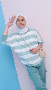 Setelan Anak Perempuan Baju Celana Lebaran Terbaru anggung Kekinian Usia 5 Sampai 14 Tahun