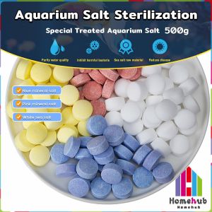 HB 500g Medicinal Aquarium Salt Aquarium Fish Diseases Treatment Sterilization Salt Tablets