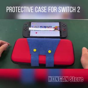 Mario Theme Hard Shell Case for Switch 2 Cute Carrying Case with 12 Game Card Slots Travel Pouch for Nintendo Switch 2 2025