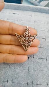 2PCS Hollow Geometric Pattern Brooch Retro Triangle Brooches Pins Jewelry Clothing Accessories Gifts