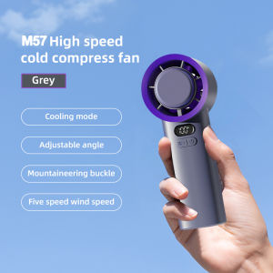 Portable Handheld Fan 4000mAh Rechargeable Digital Display 100 Speeds Adjustable for Camping Outdoor Beach Vacation Essentials