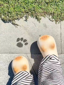 Dép Lông Dấu Chân Cute Xinh Xắn Chống Nước Siêu Êm Ấm Đế Chống Trượt An Toàn Mềm Mại Dễ Đi