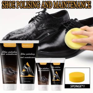 Shoe Polishing and Maintenance with 1 Polishing Sponge Dust Stain Remover Quick Polishing and Deep Nourishment Shiny Finish