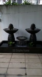 S34 Yellow Ball 8x3.5 Feng Shui Water Pond Kolam Air Sandstone Garden Water Feature Balinese 风水流水喷泉瀑布池 Fish Waterfall